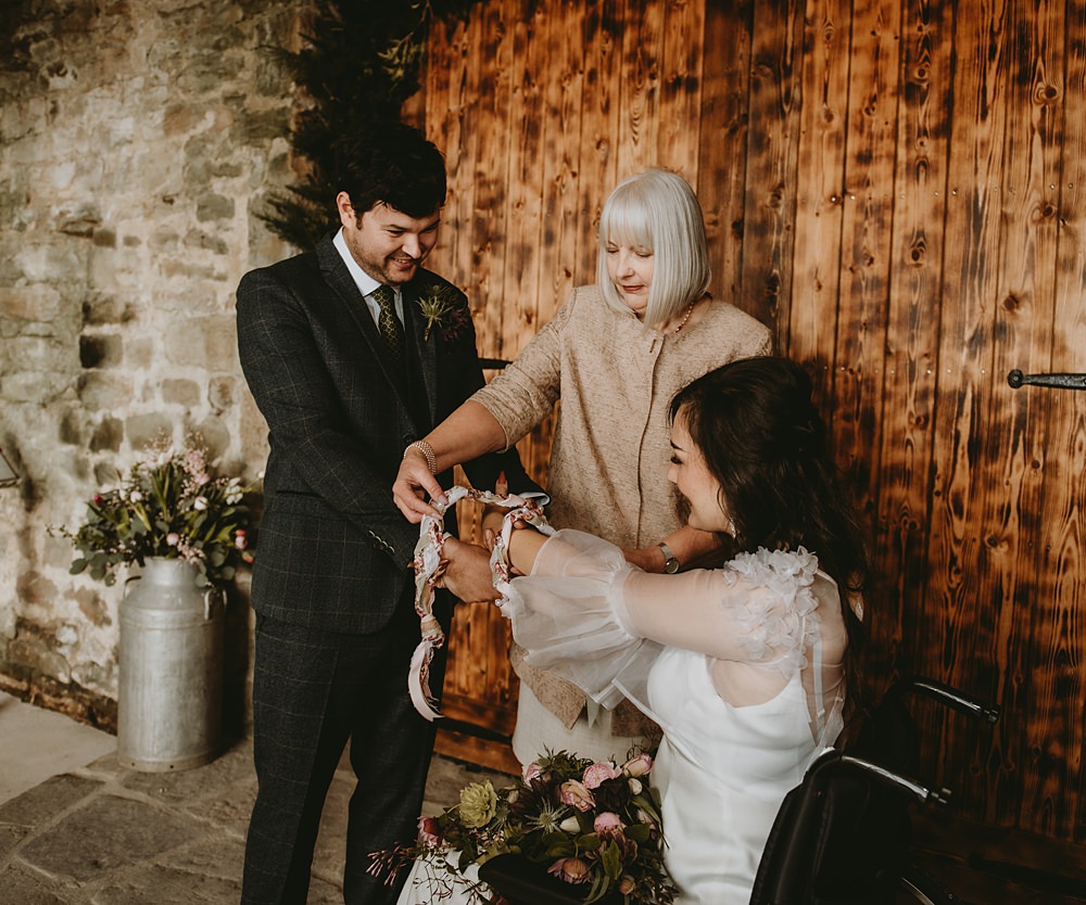 Handfasting Ceremony Little Seed Field Wedding Louise Pollitt Photography