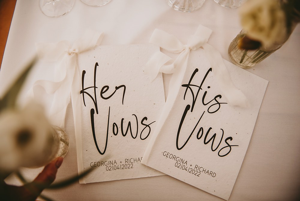 Vow Books Calligraphy Script Little Seed Field Wedding Louise Pollitt Photography