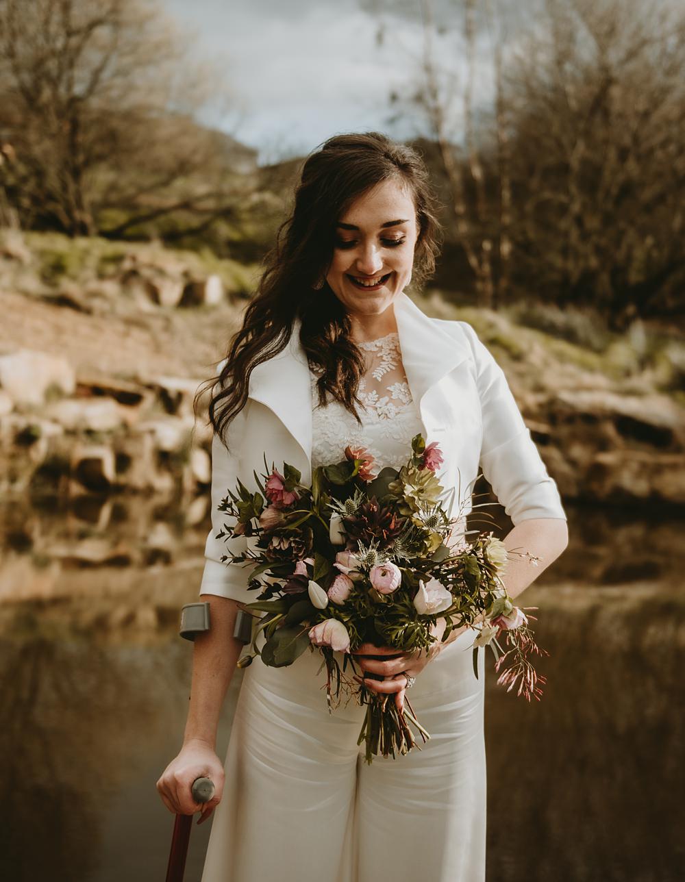 Bouquet Flowers Bride Bridal Greenery Pink Peony Little Seed Field Wedding Louise Pollitt Photography