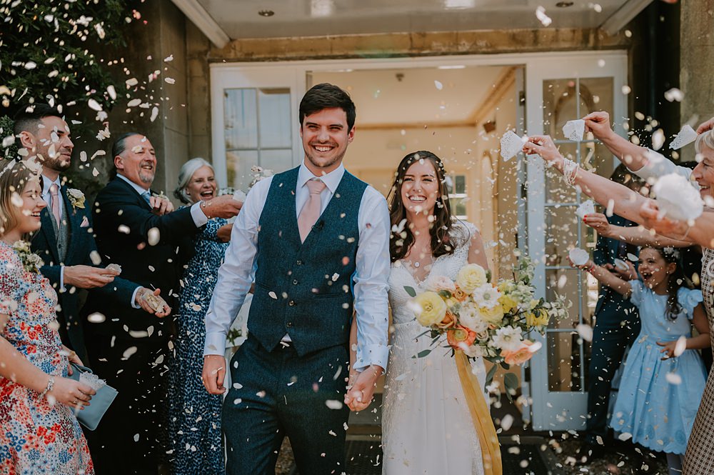 Confetti Throw Northbrook Park Wedding Lucy Dracott Photography