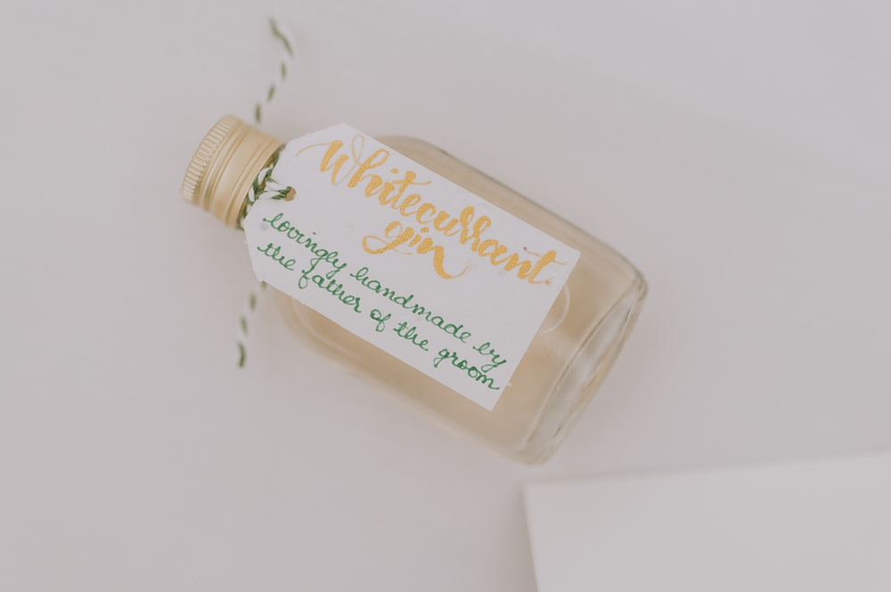 Gin Mini Bottle Favour Northbrook Park Wedding Lucy Dracott Photography
