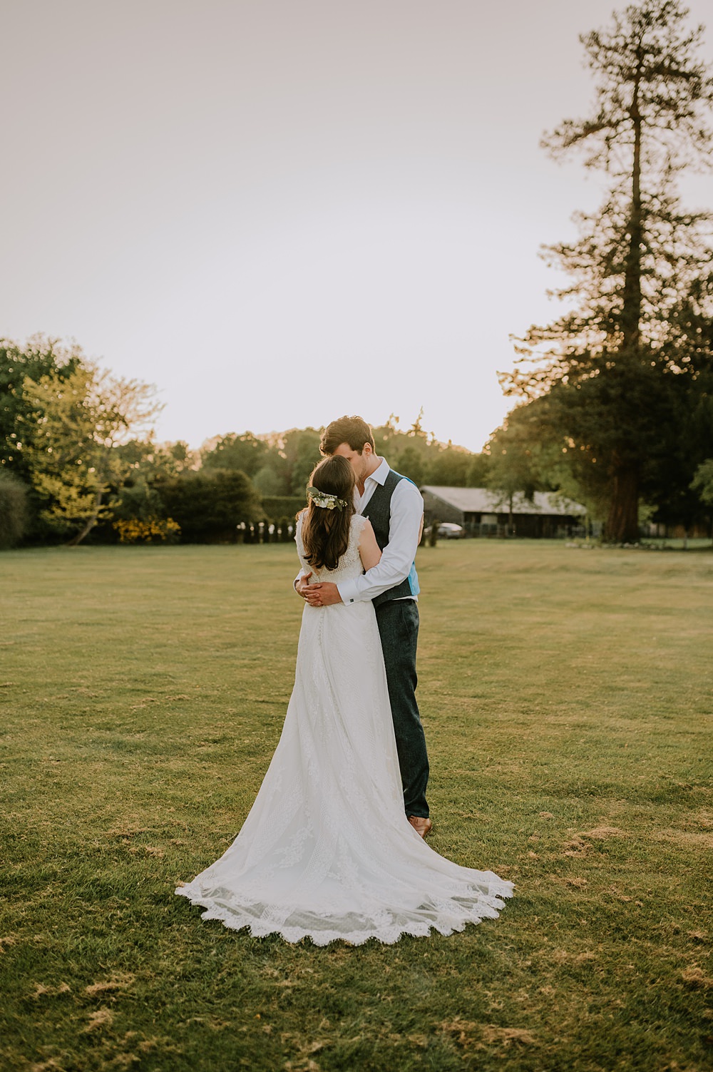 Lace Dress Gown Pronovias Bridal Northbrook Park Wedding Lucy Dracott Photography