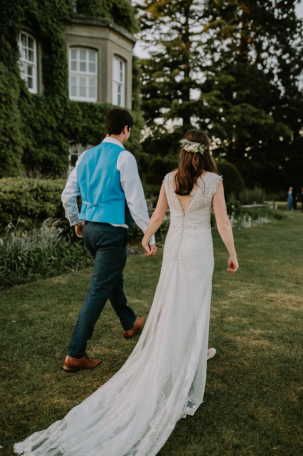 Lace Dress Gown Pronovias Bridal Northbrook Park Wedding Lucy Dracott Photography