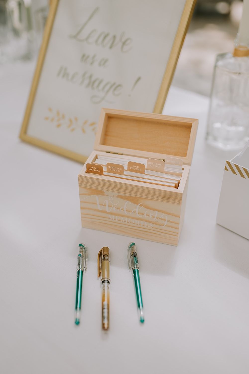 Guest Book File Cards Northbrook Park Wedding Lucy Dracott Photography