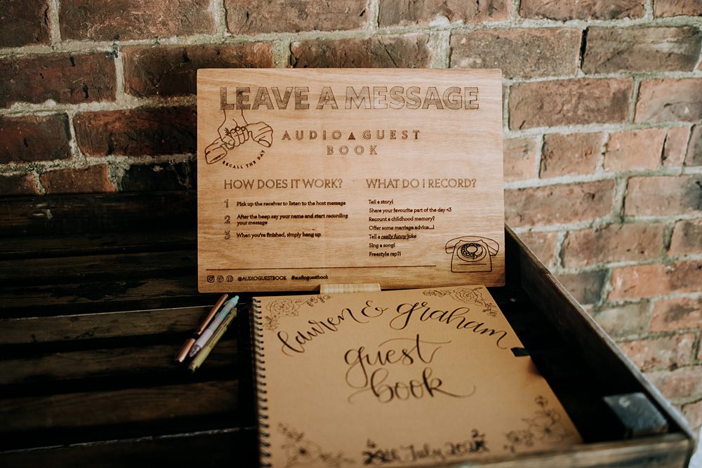 Audio Guest Book Pampas Grass Barn Wedding Kazooieloki