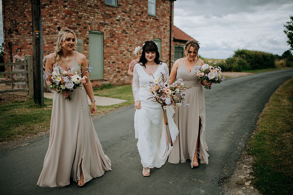 Taupe Bridesmaid Dresses Pampas Grass Barn Wedding Kazooieloki