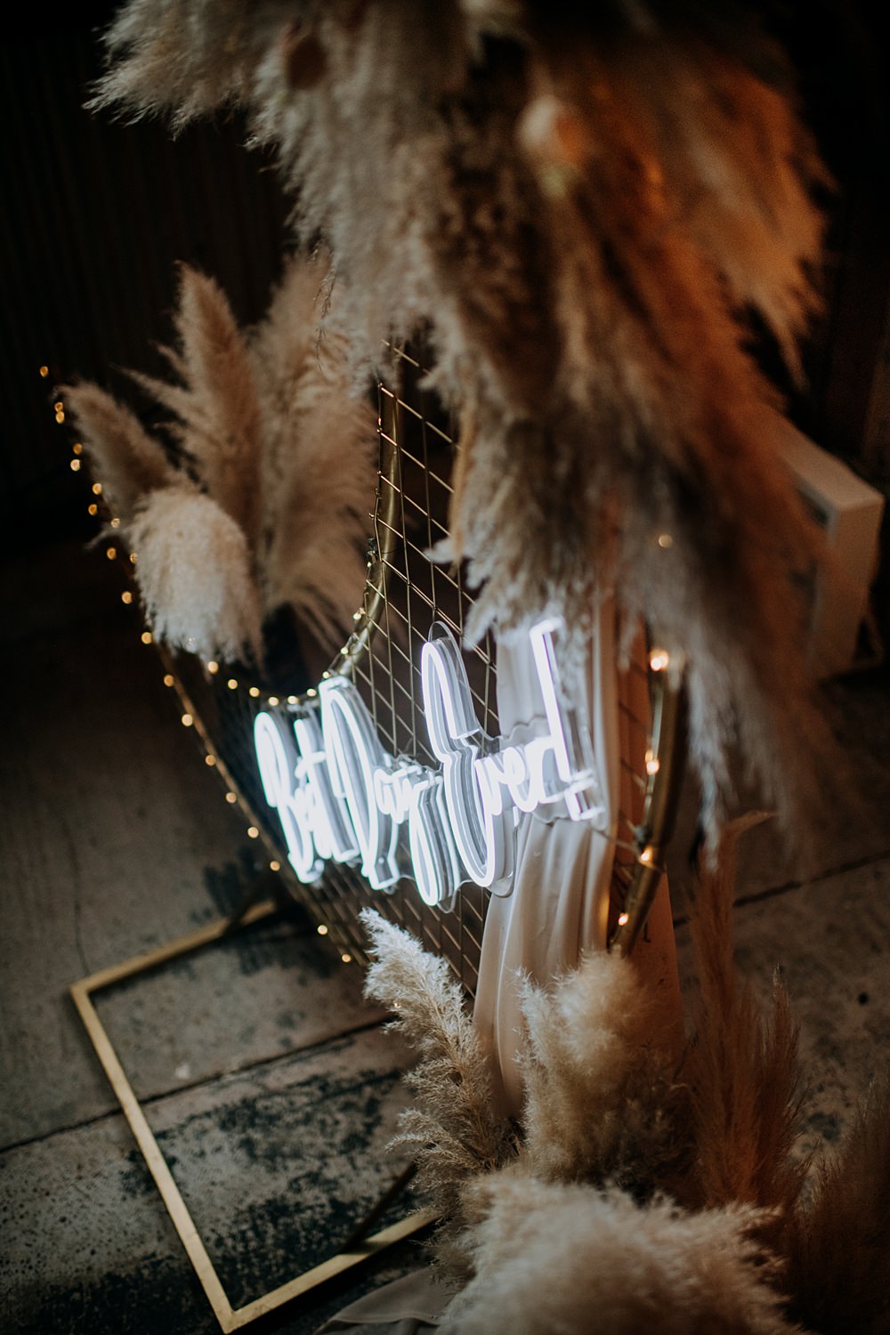Moon Light Backdrop Decor Pampas Grass Barn Wedding Kazooieloki