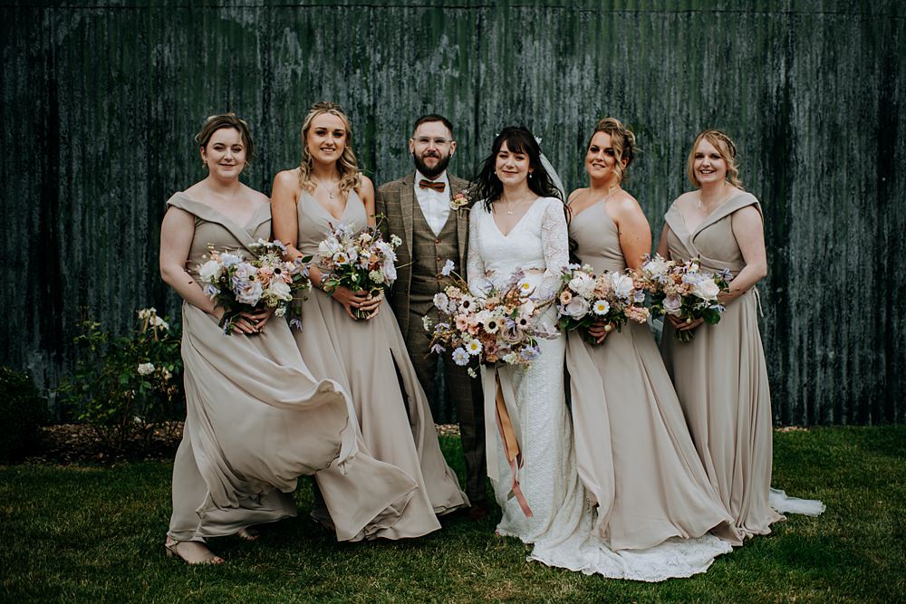 Taupe Bridesmaid Dresses Pampas Grass Barn Wedding Kazooieloki