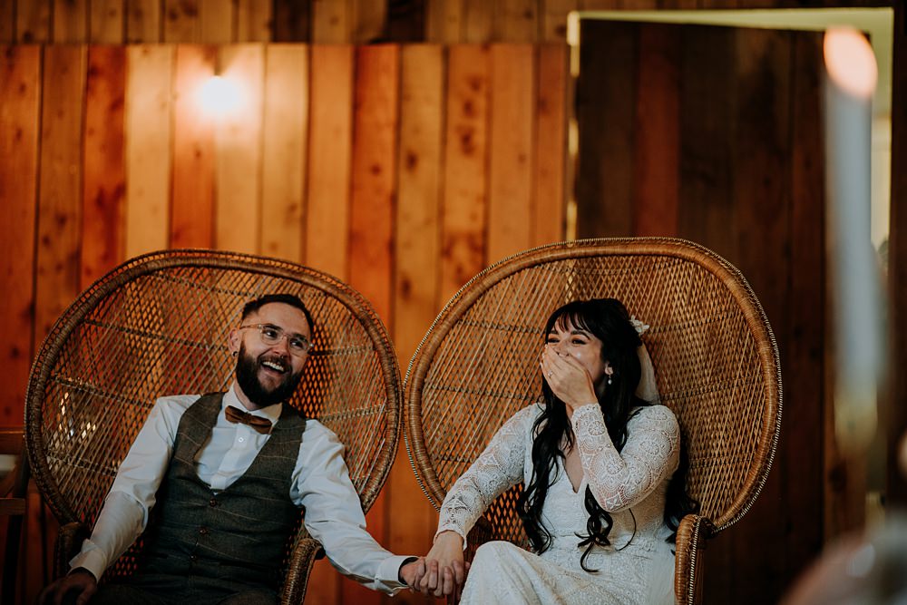 Peacock Chairs Bride Groom Pampas Grass Barn Wedding Kazooieloki