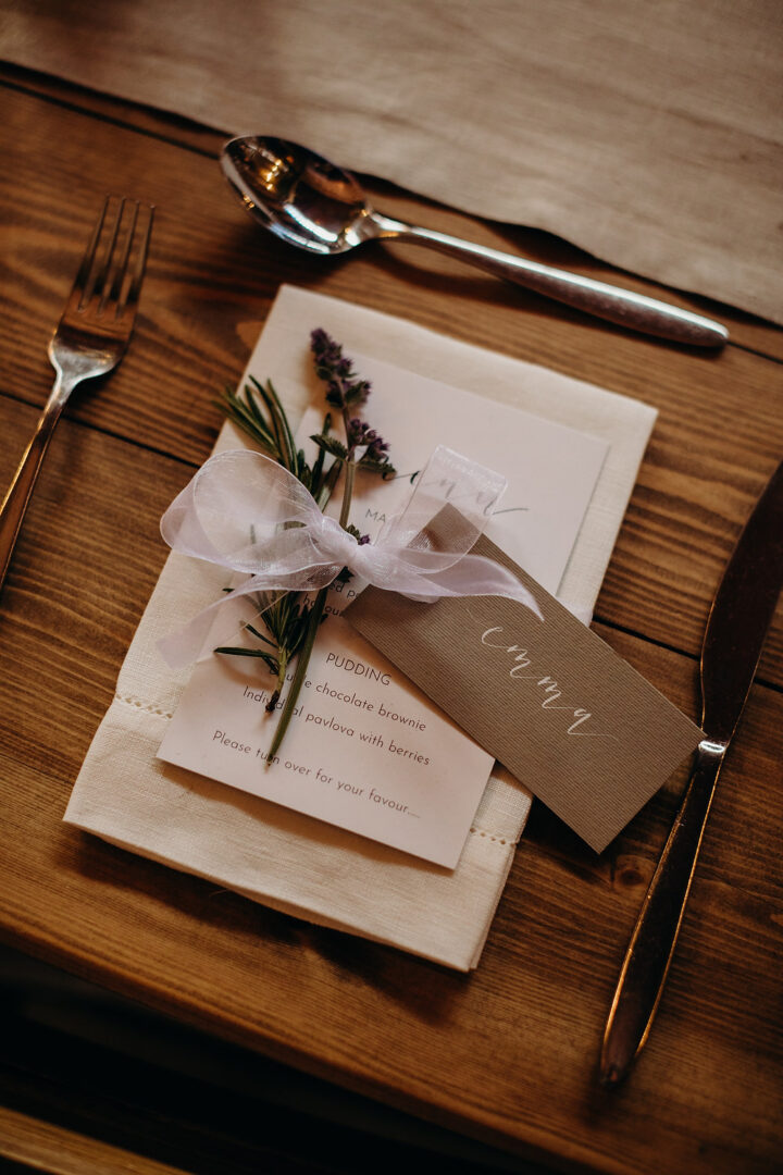 Place Setting Idea Wedding Richard Skins Photography