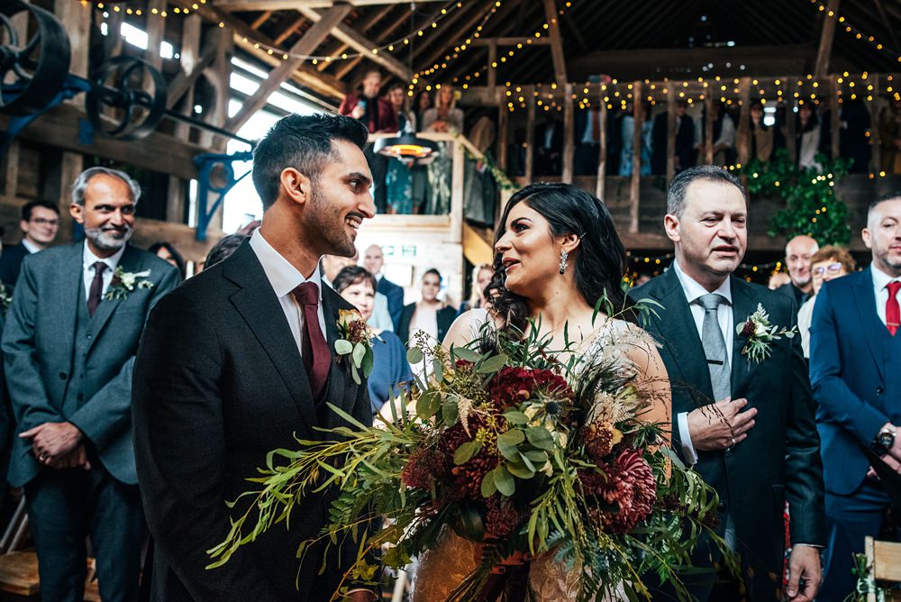 Red Greenery Wedding Three Flowers Photography
