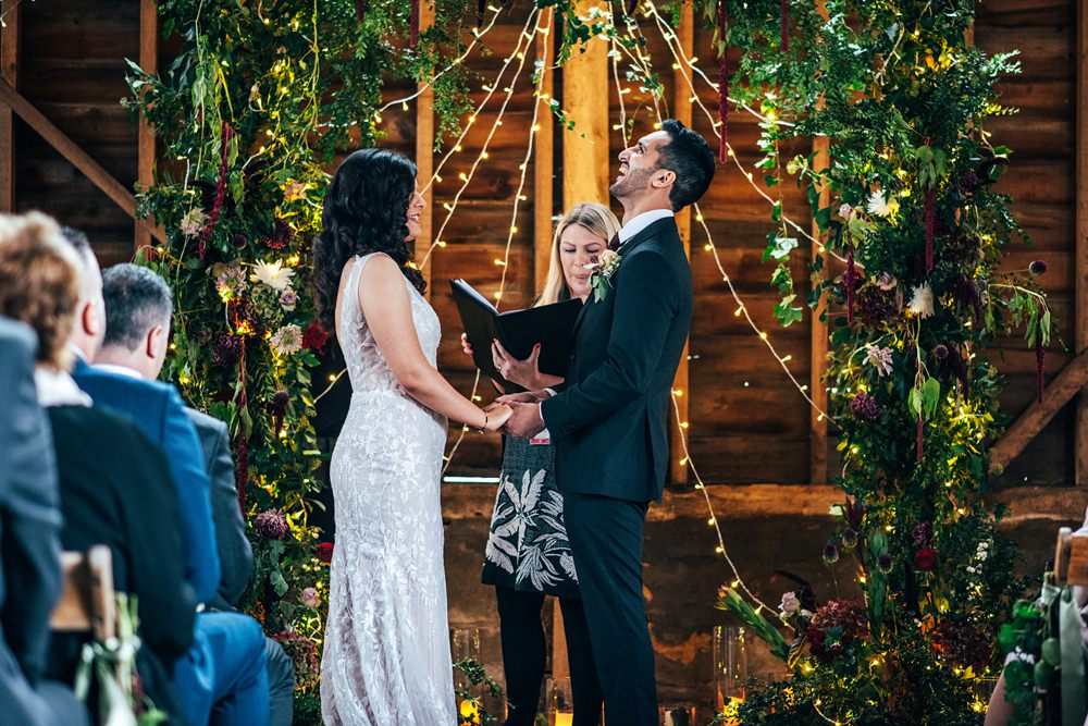 Red Greenery Wedding Three Flowers Photography