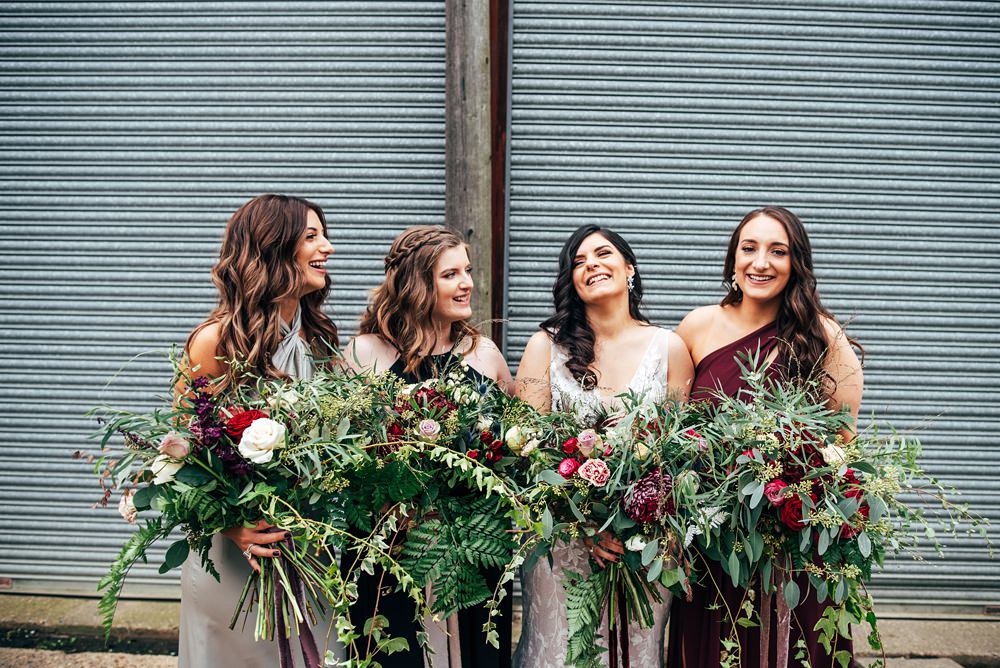 Bouquet Flowers Bride Bridal Rose Berry Autumn Bridesmaid Red Greenery Wedding Three Flowers Photography