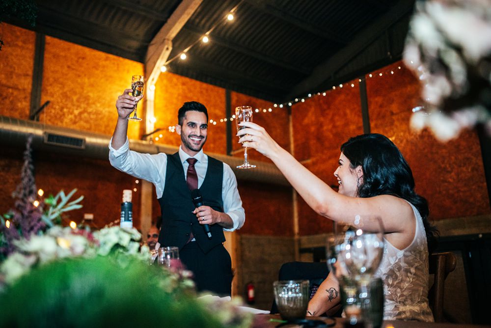 Red Greenery Wedding Three Flowers Photography