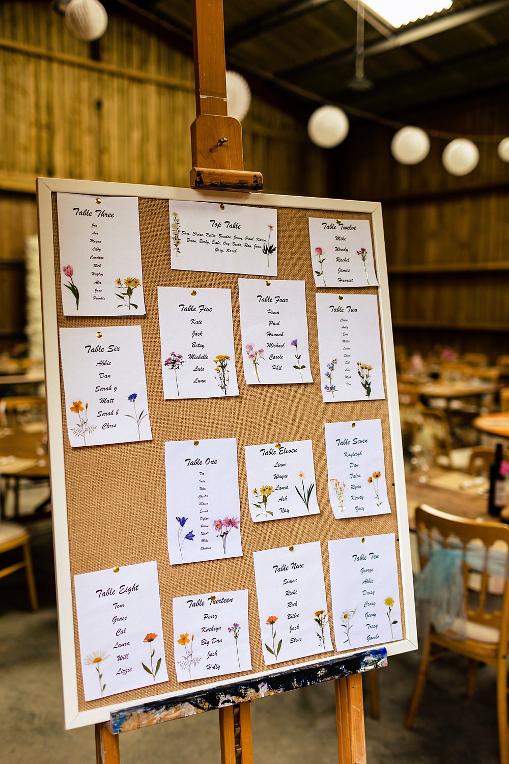 Cork Board Table Plan Rushmere Farm Workshops Wedding Jason Williams Photography