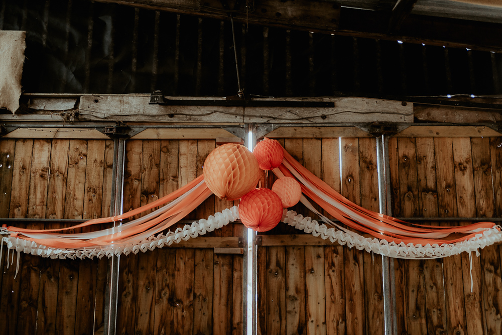 Barn Decor Drapes Garlands Pom Poms Festoon Lights Sri Lankan English Wedding Patrick Partridge Photography