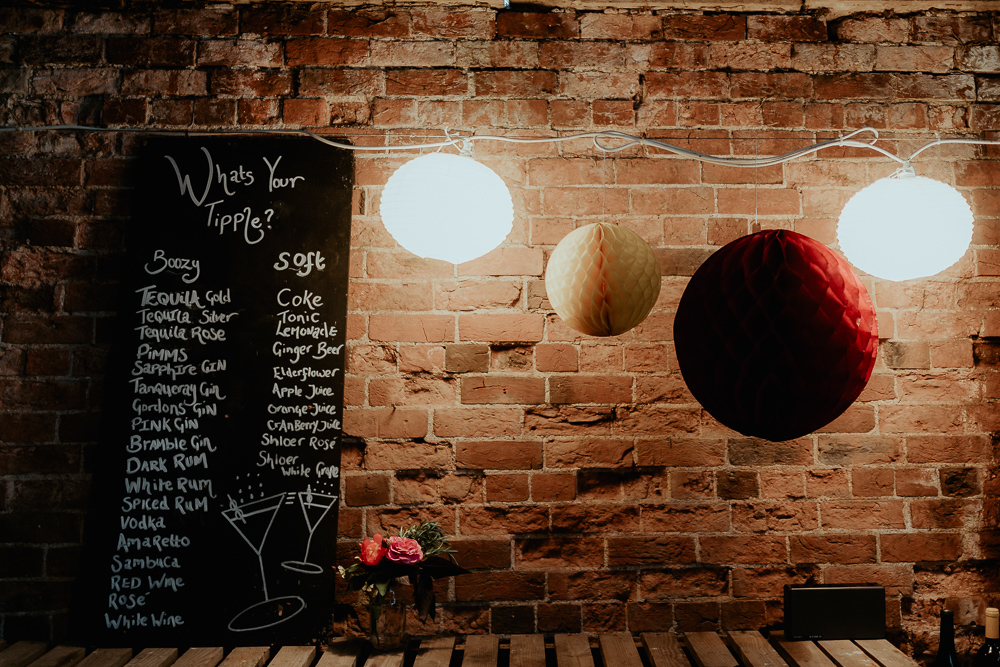 Bar Menu Sri Lankan English Wedding Patrick Partridge Photography