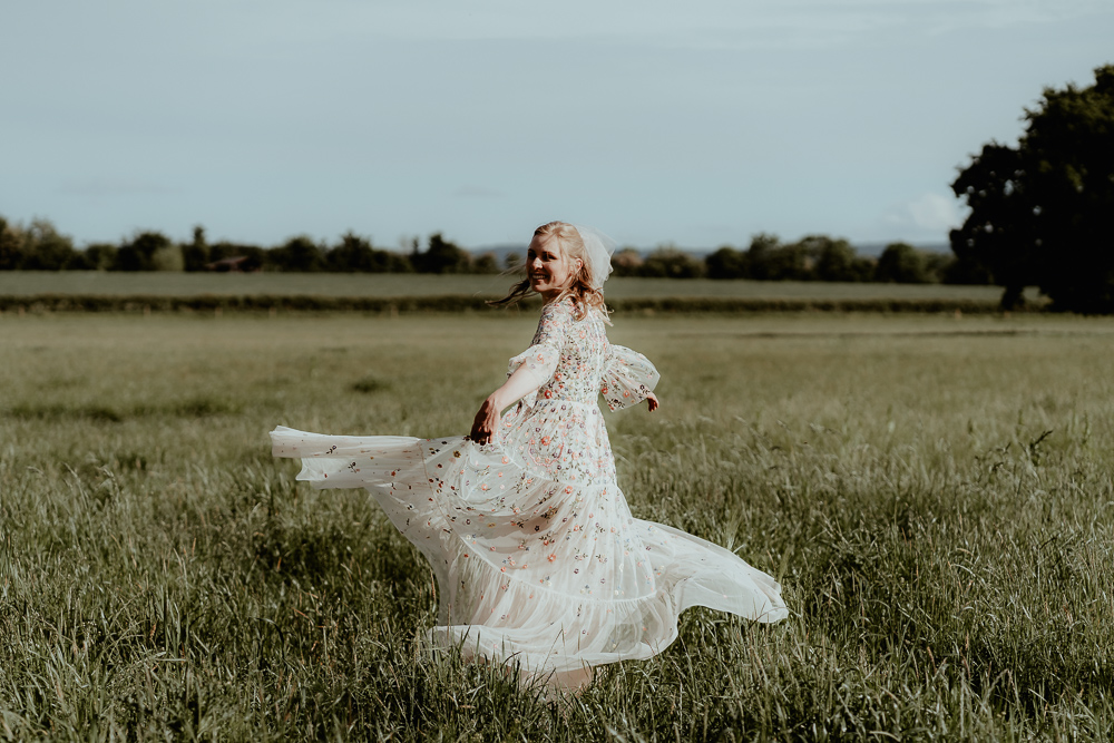 Dress Gown Bride Bridal Embroidered Floral Needle & Thread Sri Lankan English Wedding Patrick Partridge Photography