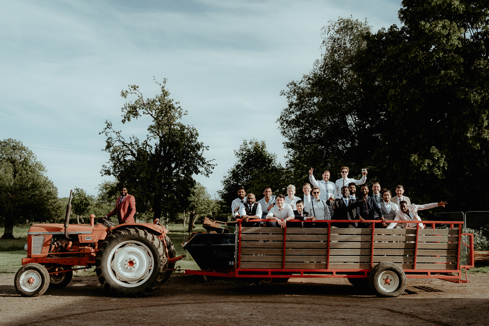 Tractor Transport Sri Lankan English Wedding Patrick Partridge Photography