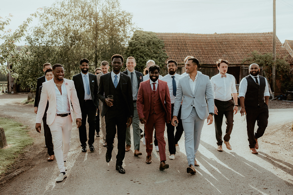 Groom Groomsmen Suits Guests Sri Lankan English Wedding Patrick Partridge Photography
