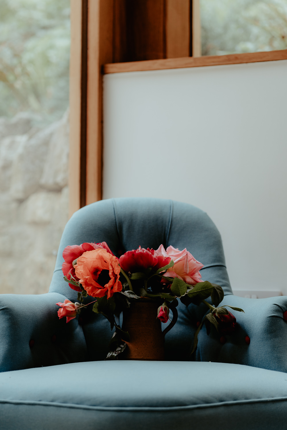 Bouquet Flowers Bride Bridal Colourful Poppy Rose Dahlia Greenery Pink Sri Lankan English Wedding Patrick Partridge Photography