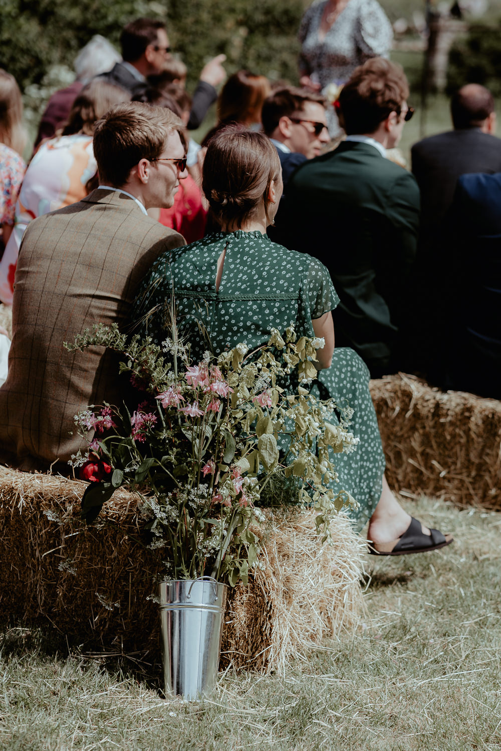 Aisle Flower Metal Bucket Sri Lankan English Wedding Patrick Partridge Photography