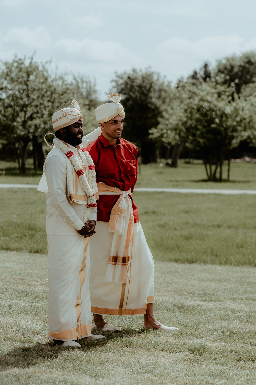 Veshti Groom Outfit Groomsmen Sri Lankan English Wedding Patrick Partridge Photography