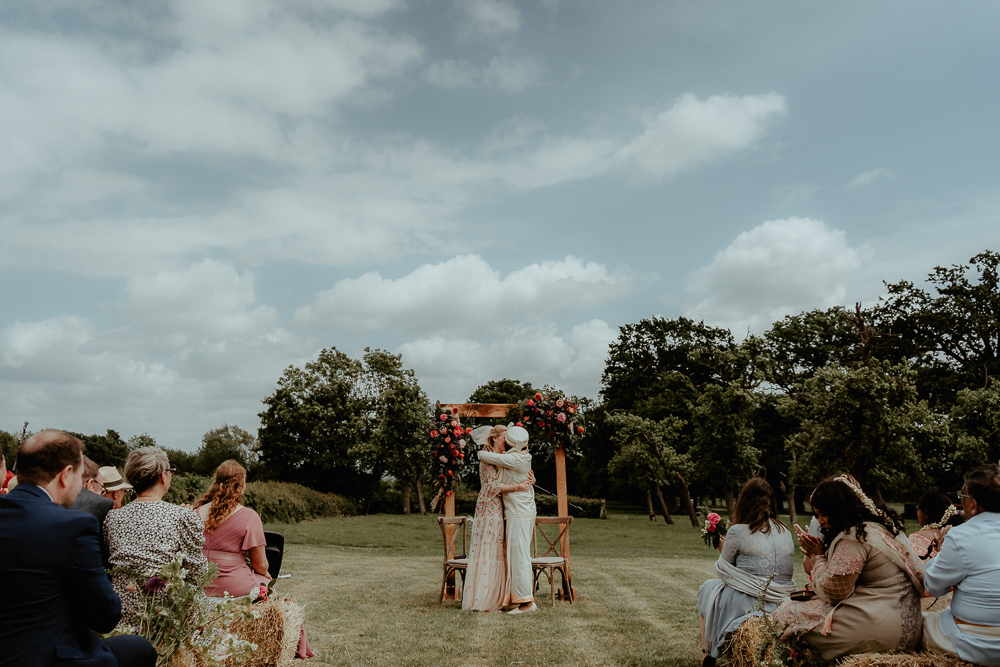 Flower Arch Ceremony Backdrop Outdoors Sri Lankan English Wedding Patrick Partridge Photography