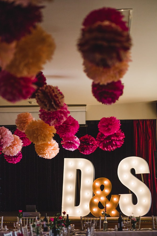 Wedding Decor Idea Paper Pom Poms Lola Rose Photography