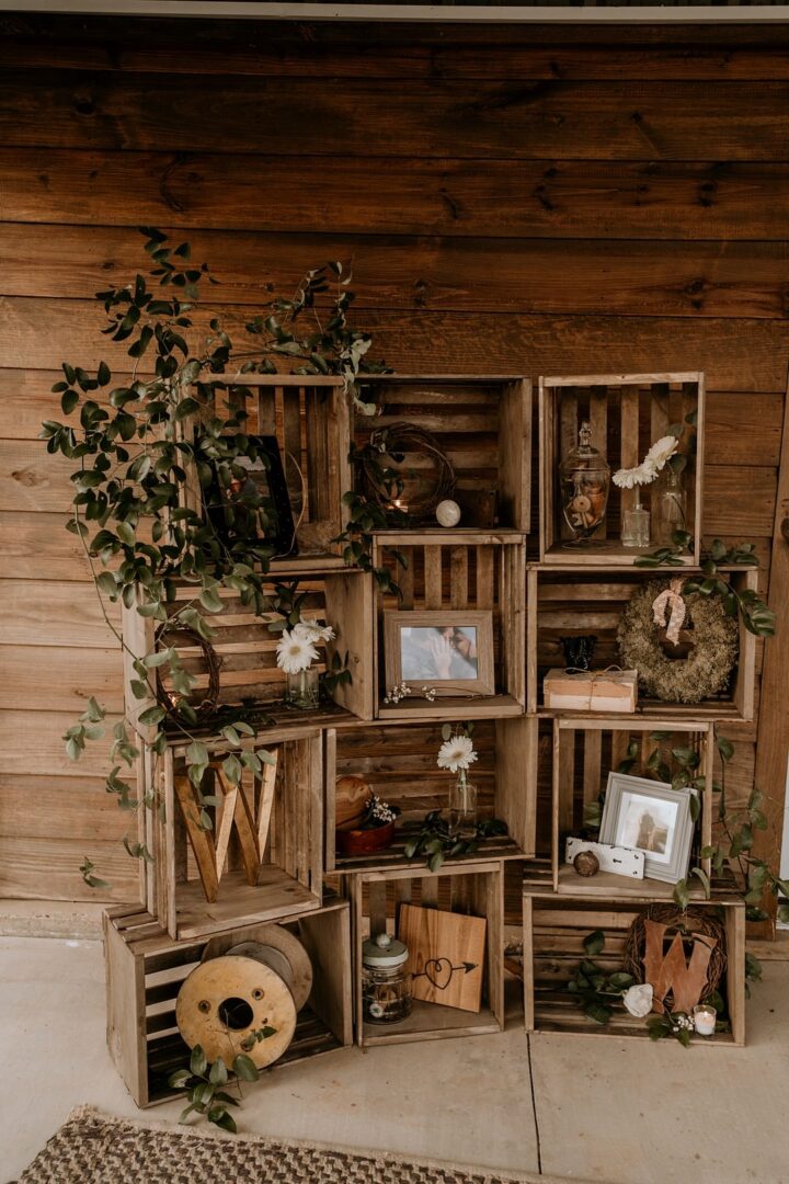 Wedding Decor Idea Wooden Crate Box Monisa J Photography