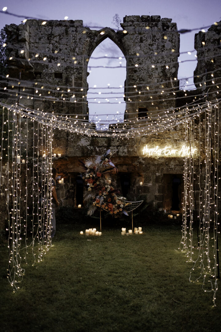 Wedding Decoration Idea Fairy Light Tunnel Dani Louise Photography