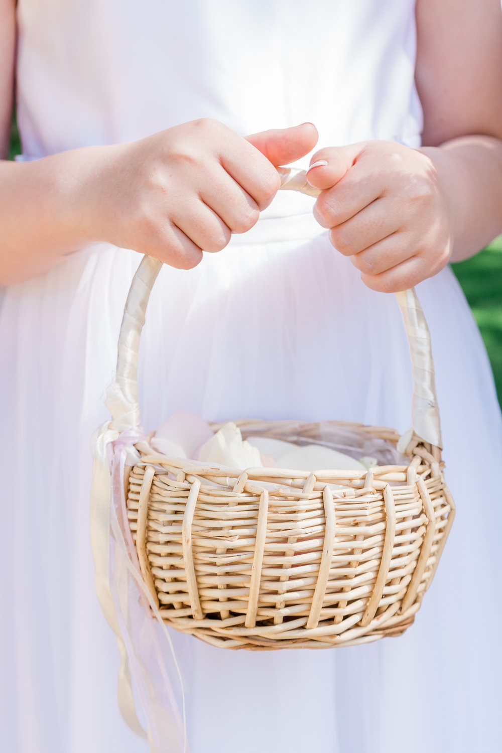 Flower Girl Petal Basket West Suffolk Barn Wedding Gemma Giorgio Photography