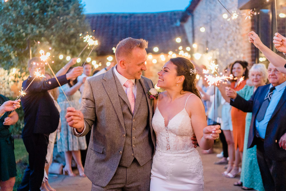 Sparkler Send Off West Suffolk Barn Wedding Gemma Giorgio Photography