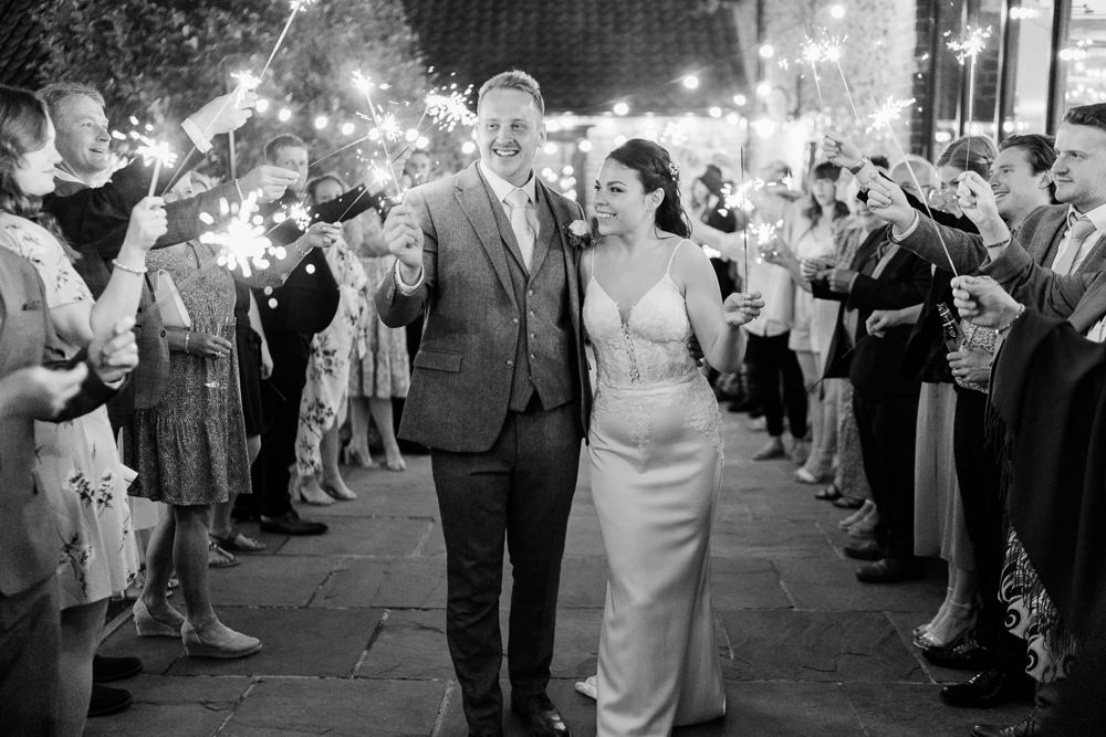 Sparkler Send Off West Suffolk Barn Wedding Gemma Giorgio Photography