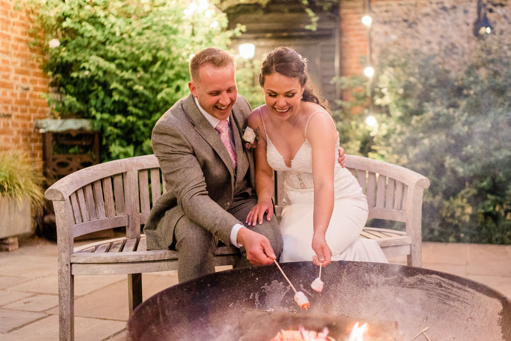 Smores Marshmallows West Suffolk Barn Wedding Gemma Giorgio Photography