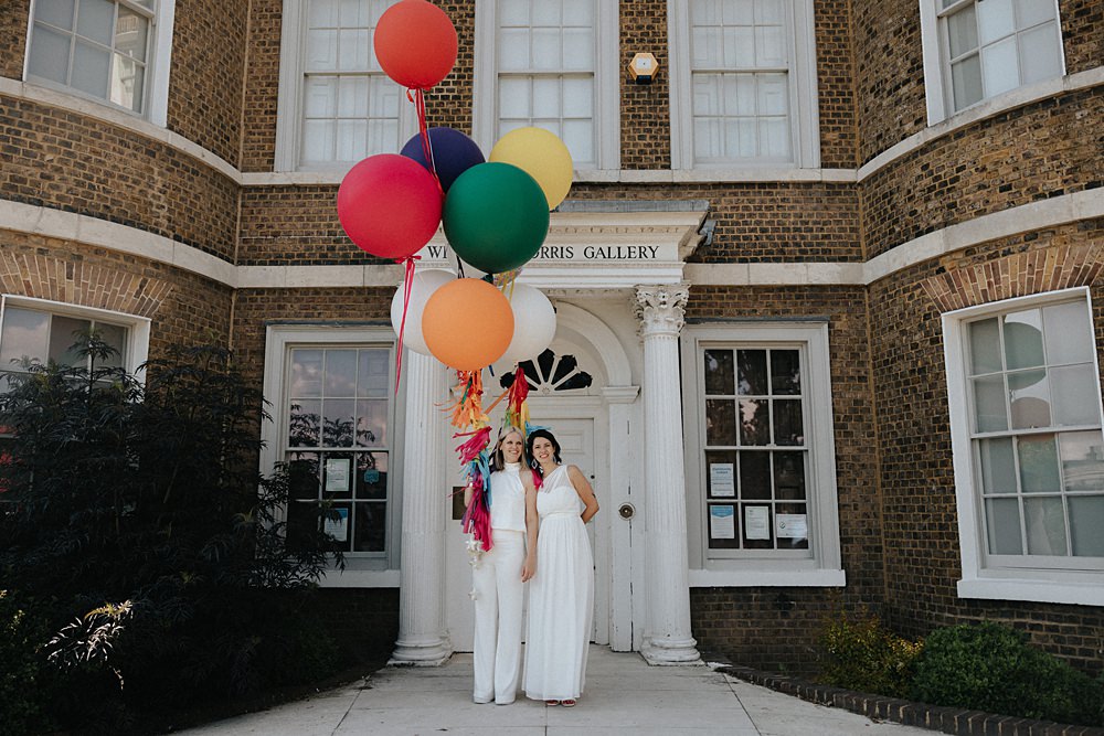 Giant Helium Tassel Ballons Decor William Morris Gallery Wedding Matt Horan Photography