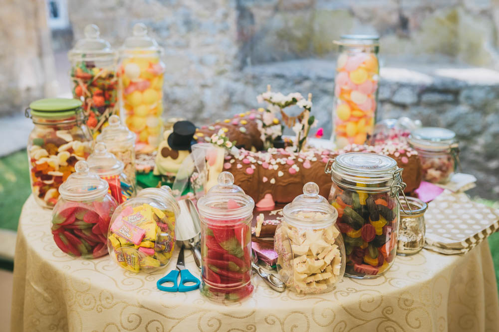 Sweetie Table Yellow Pink Wedding Amy Jordison Photography