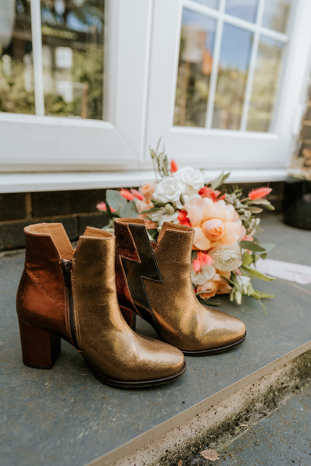 Ankle Boots Bride Brighton Barn Wedding Kim Williams Weddings