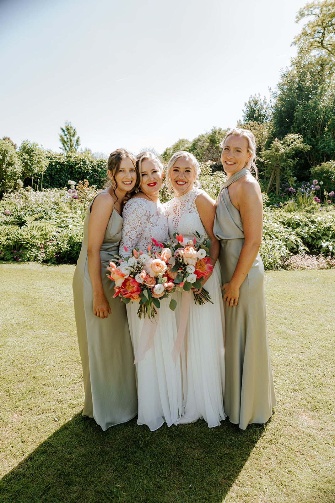 Sage Green Bridesmaid Dresses Brighton Barn Wedding Kim Williams Weddings