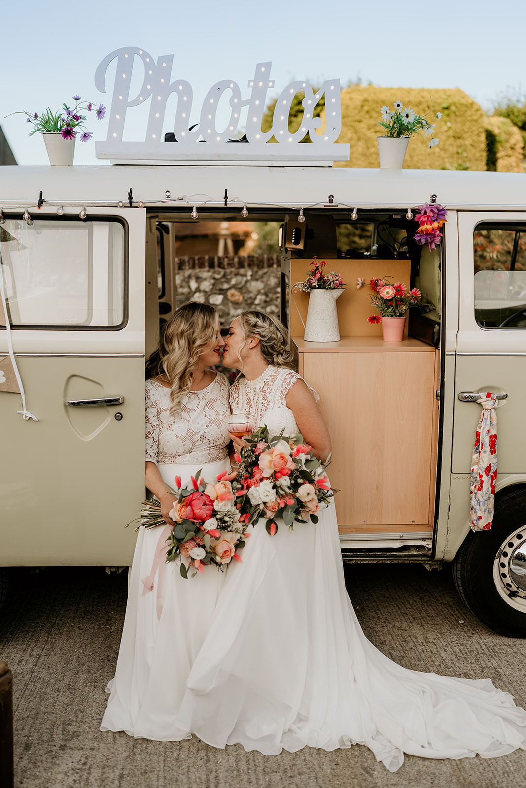 Brighton Barn Wedding Kim Williams Weddings Campervan Photo Booth