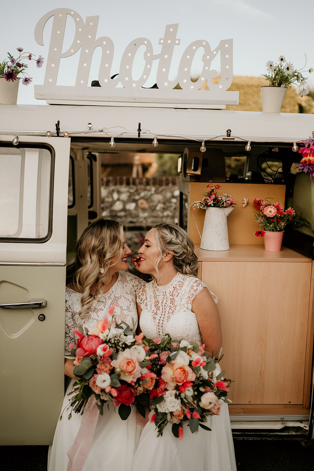Brighton Barn Wedding Kim Williams Weddings Campervan Photo Booth