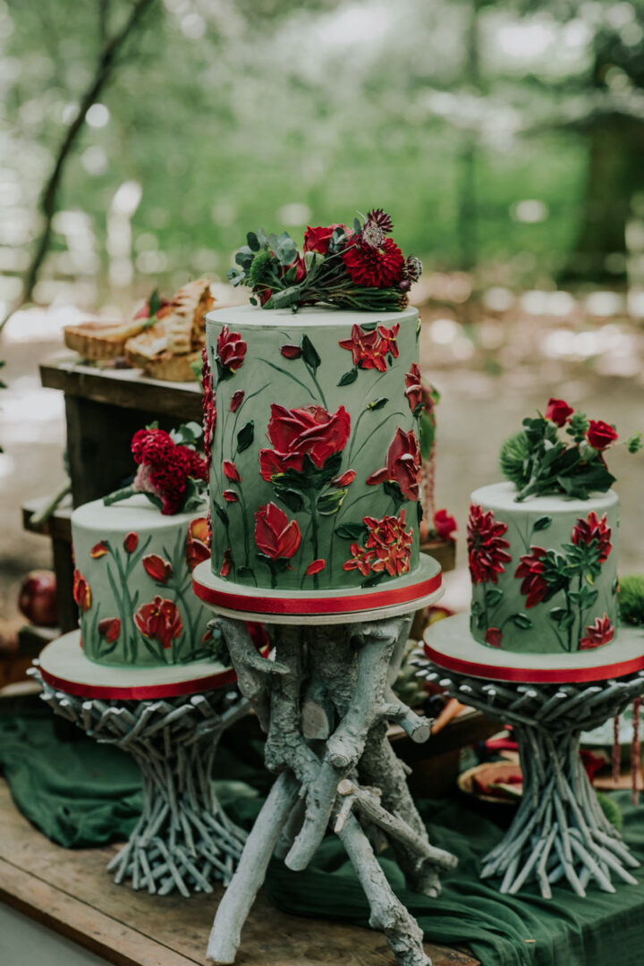 Cake Stand Branches Wedding Inspiration Joasis Photography