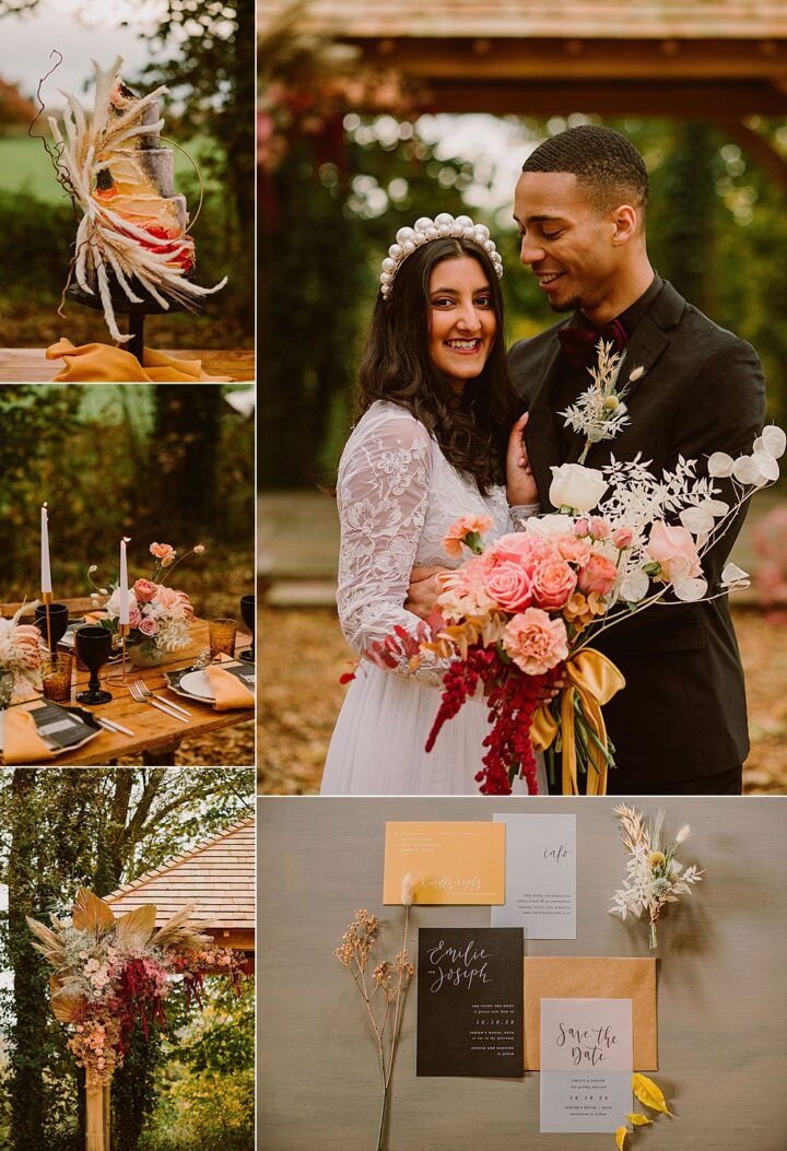 Colour Wedding Ideas Burgundy Mustard Ruby Walker Photography