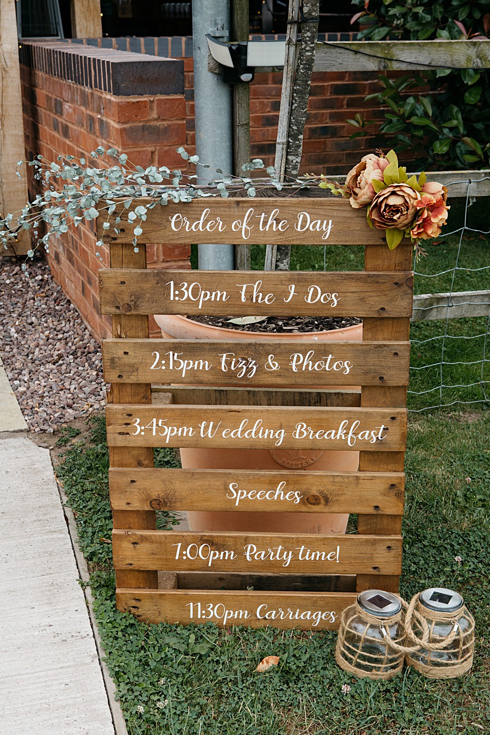 Wooden Pallet Sign Order Elegant Farm Wedding Jenny Rose Photography
