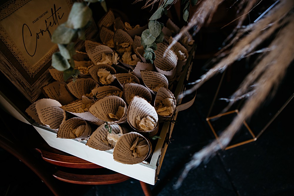 Confetti Cones Elegant Farm Wedding Jenny Rose Photography