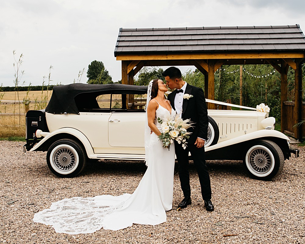 Classic Car Elegant Farm Wedding Jenny Rose Photography