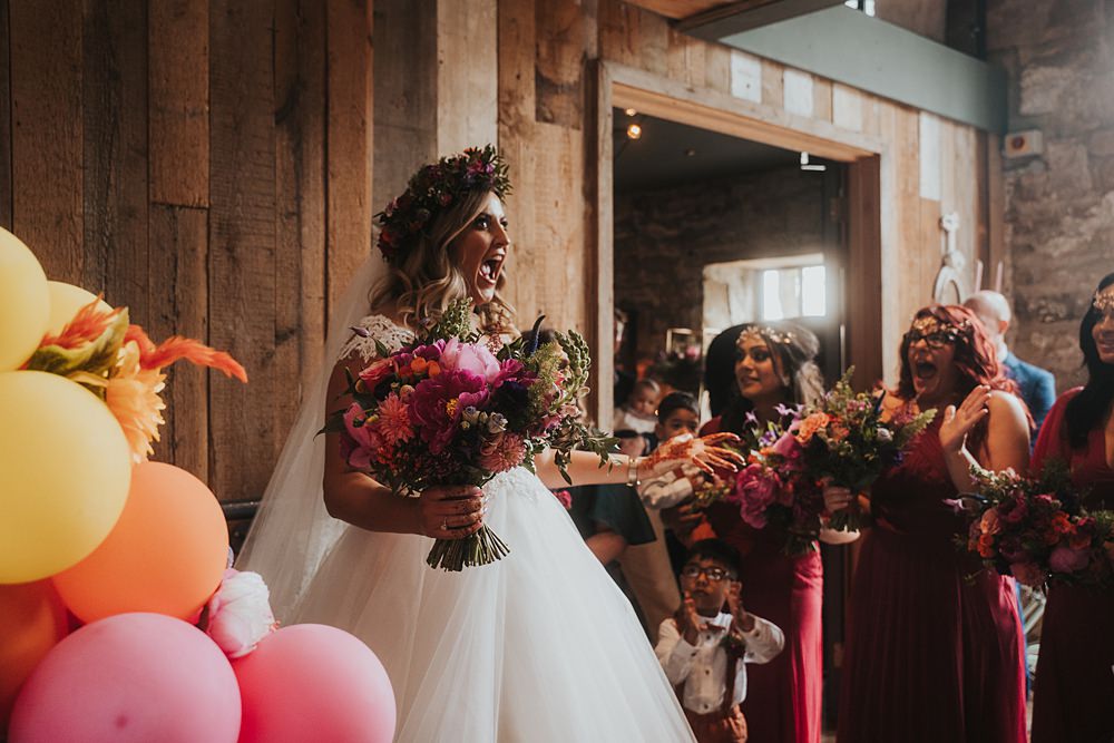 Fun Colourful Barn Wedding Firewood Film