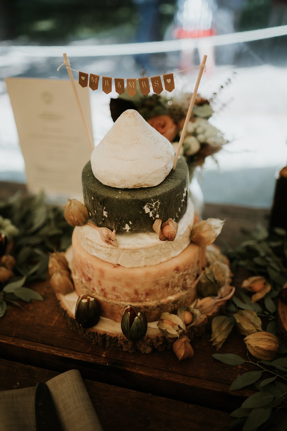 Cheese Tower Stack Cake Kent Woodland Wedding Paul Fuller Photography