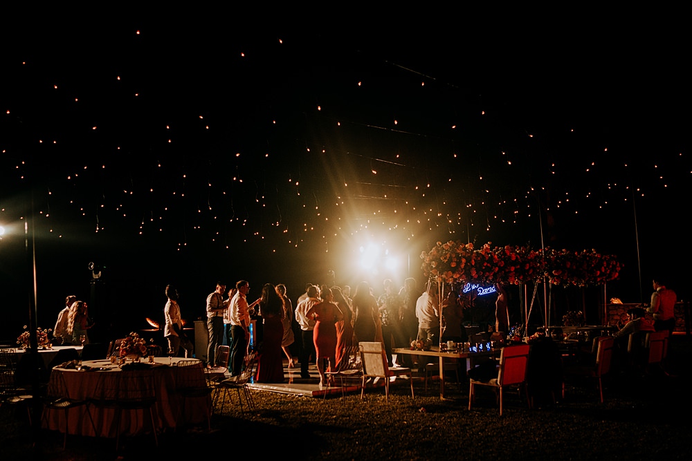 Festoon Lights Reception Nizuc Resort Wedding Kape Photography