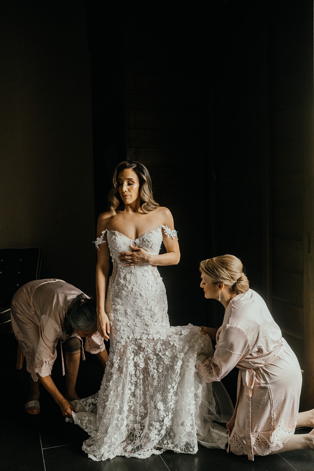 Dress Gown Bride Bridal Galia Lahav Maya 3D Flowers Train Nizuc Resort Wedding Kape Photography